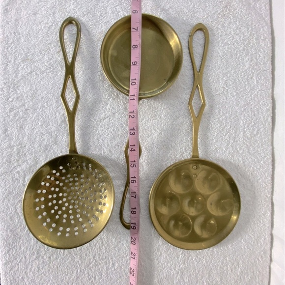 Vintage India Brass 3 Piece Hanging Set - Picture 3 of 5